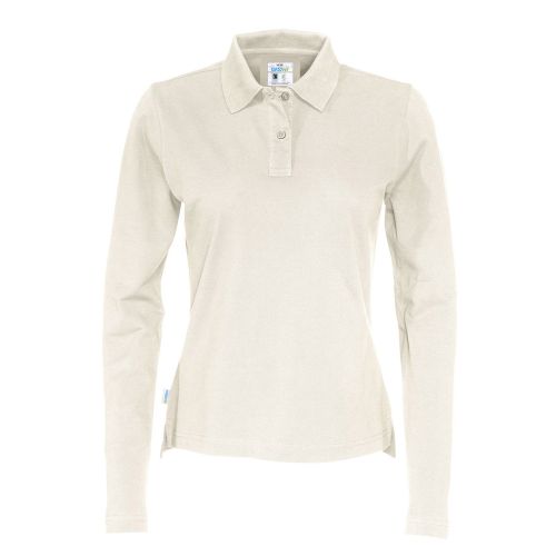 Ladies' polo shirt long sleeves - Image 3